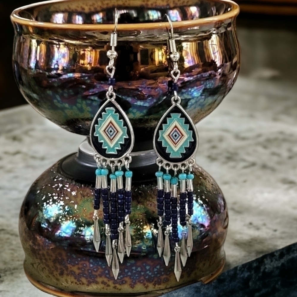 Boho Beaded Earrings NWT